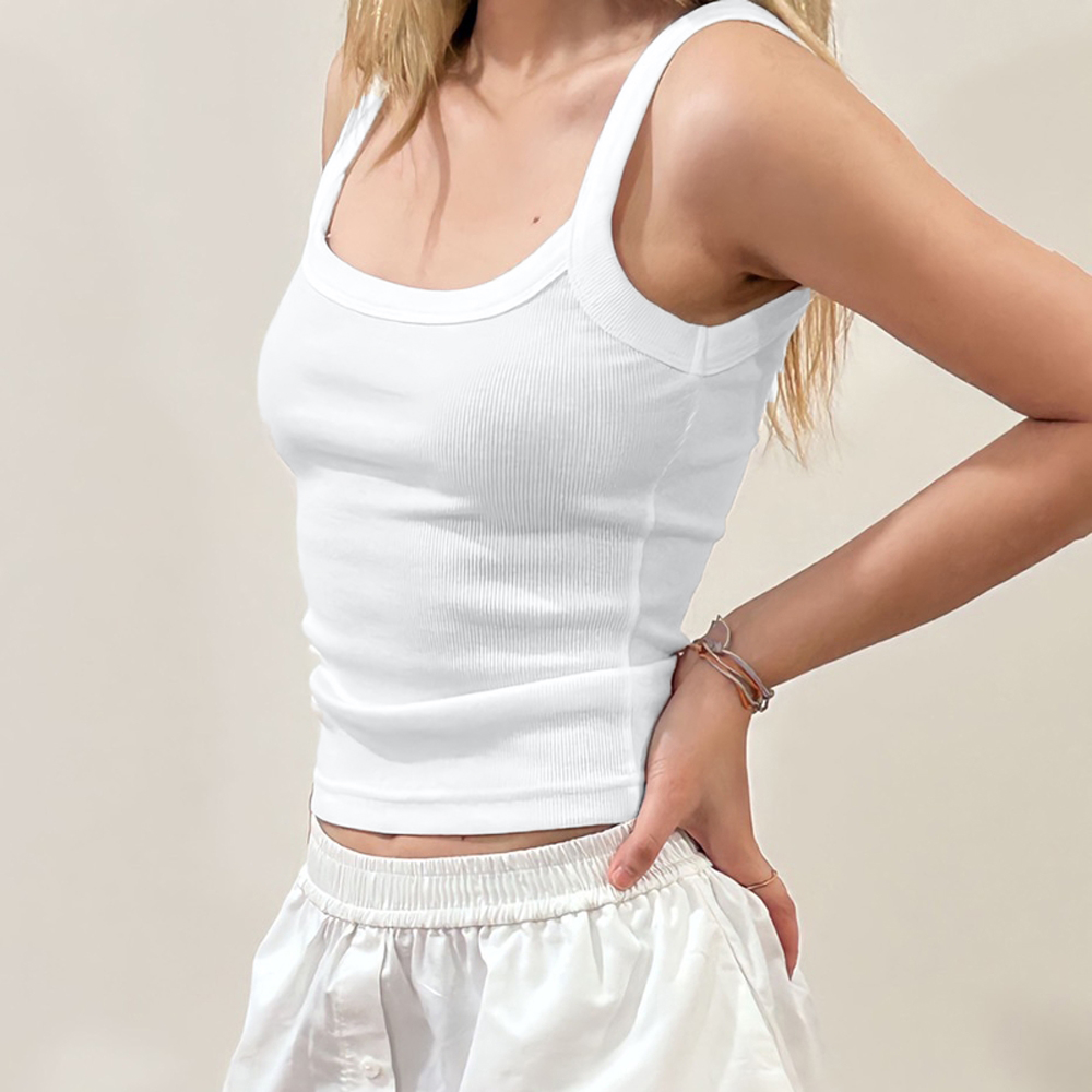 Closet Crush เสื้อกล้ามทรงเบสิค สีขาว สีเทา สีดำ ราคา 59 บาท*ส่งฟรี