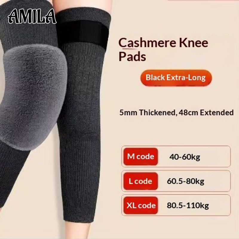 AMILA Knitted Knee Support for Cold Weather - Anti-Slip, Antibacterial, Warmth Protection for Men and Women ราคา 30 บาท*ส่งฟรี