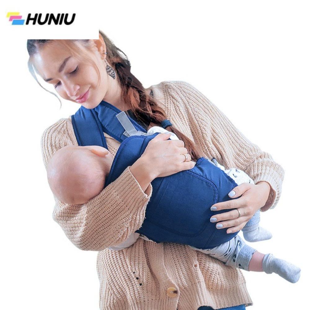 HUNIU สีทึบทึบ กระเป๋าใส่ทารก ใช้งานได้หลากหลาย ผ้าผ้าทอ สลิงห่อทารกแรกเกิด ระบายอากาศได้ระบายอากาศ ไหล่คู่ เป้สะพายหลังทารก ทารกแรกเกิด ราคา 455 บาท*ส่งฟรี