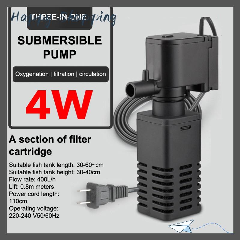 [THS Store] COD Nhựa 3 Trong 1 Fish Tank Lọc Lọc Tăng Oxy Không Khí Aquarium Lọc Với Bên Trong Miếng Bọt Biển 4 6 12 20 30W - 3