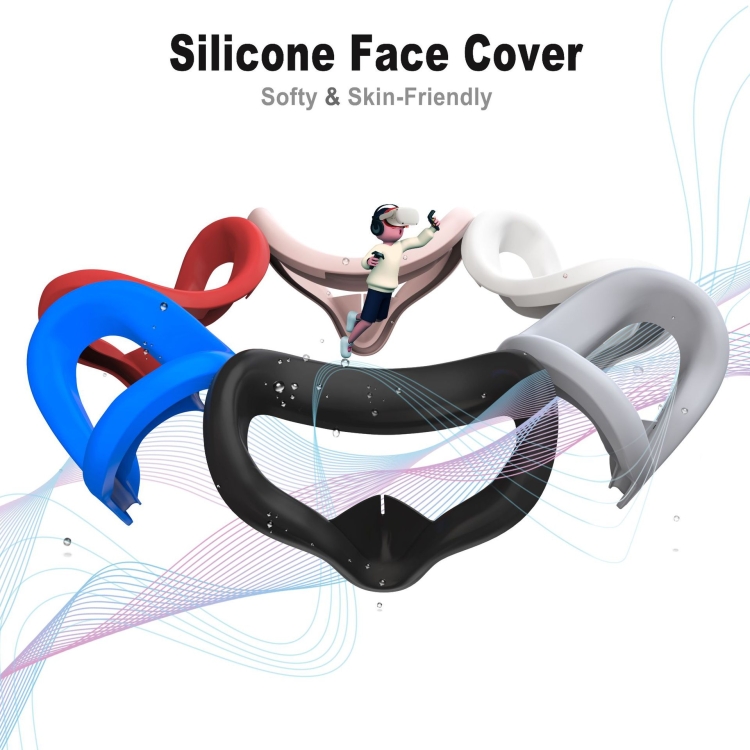 VR Silicone Mặt nạ mắt + Ống kính bảo vệ bìa + Joystick hat, cho Meta Quest 2 mặt nạ mắt + Ống kính bảo vệ bìa + Joystick Hat (Đen)/Mặt nạ mắt + Ống kính bảo vệ bìa + Joystick Hat (Trắng)/Mặt nạ mắt + nắp bảo vệ ống kính + Mũ điều khiển (màu xám