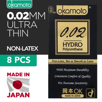 Okamoto 002 0.02 Hydro Condoms Pack of 8s