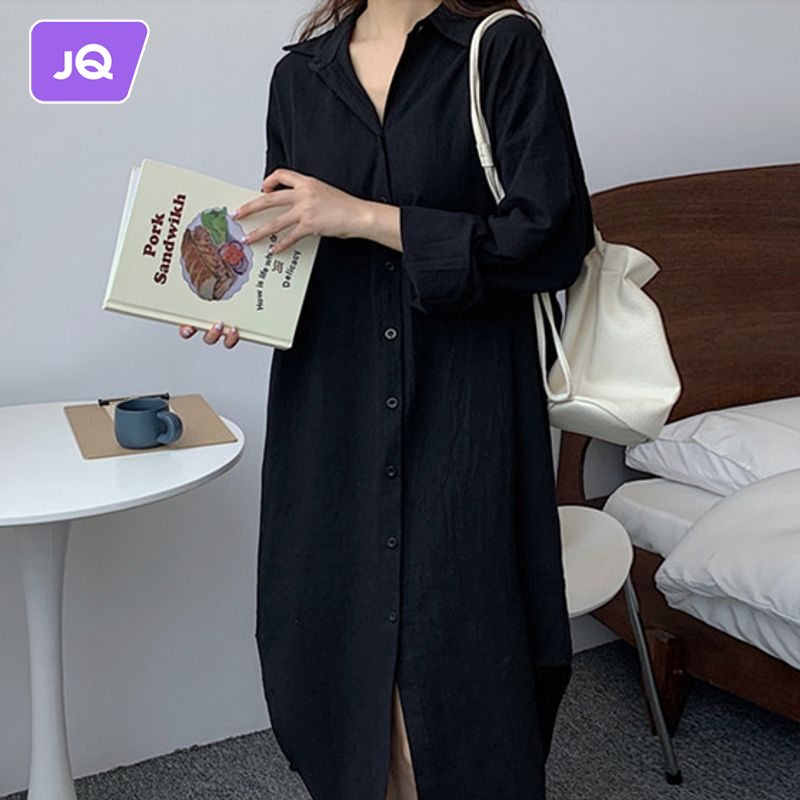 JOYNCLEON Women's Shirt Dress, Mid-Length, Loose Maternity Dress, Maternity Shirt ราคา 138 บาท*ส่งฟรี