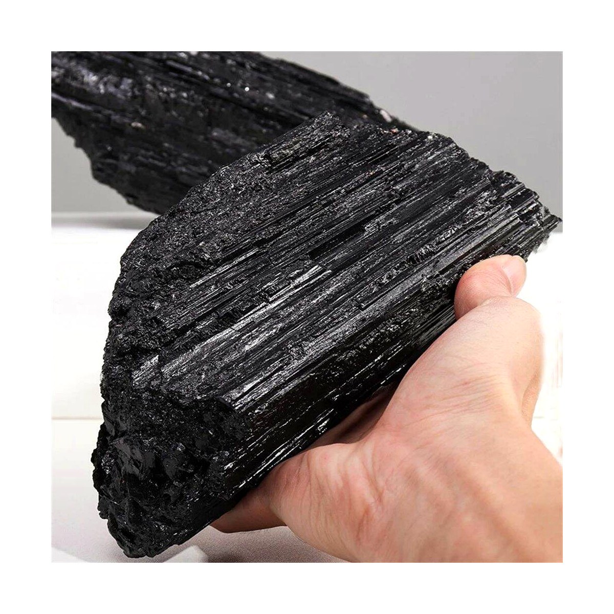 【Limited Stock Available】 Black Tourmaline Rough Stones Natural Quartz Crystal Column Specimen Reiki Healing Witchcraft Wicca Home Decor Chakra