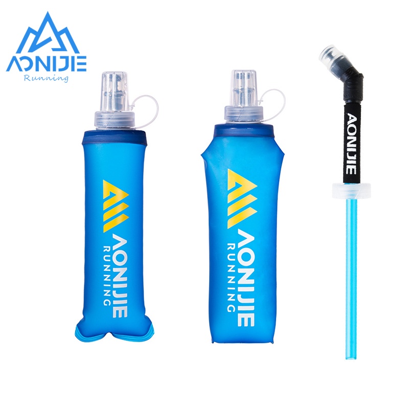 Aonijie sd30 250ml 500ml bình nước mềm gấp có thể gập lại chai tpu bpa free cho túi chạy chờ gói