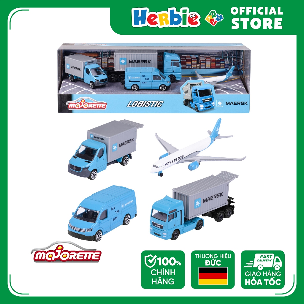 Bộ 4 Xe Mô Hình MAJORETTE MAERSK 4 Pieces Giftpack 212057290 - Herbie Toys