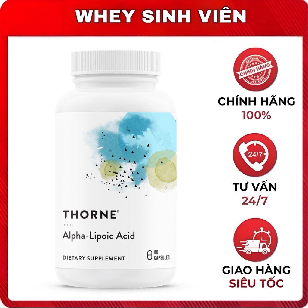 Viên uống Thorne Alpha- Lipoic Acid – Chống Oxy Hóa, Hỗ Trợ Chuyển Hóa Đường - Whey Sinh Viên HP