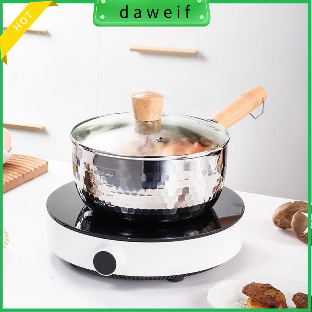 DAWEIF Dày hơn Nồi mì ramen Hàn Quốc Nhỏ Đa chức năng Bát đựng nước sốt nấu ăn Bền bỉ Thép không gỉ Nồi sữa