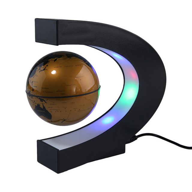 floating globe 360 led earth bola dunia melayang magnetic with base