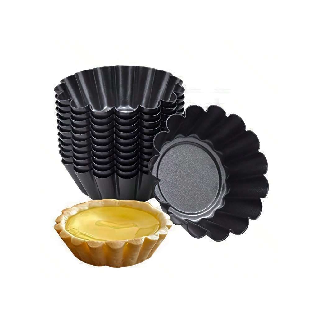 Khuôn Tart Trứng 12 Chiếc Chảo Tart Chảo Tart Chống Dính Bằng Thép Carbon Mini Khuôn Tart Để Nướng B