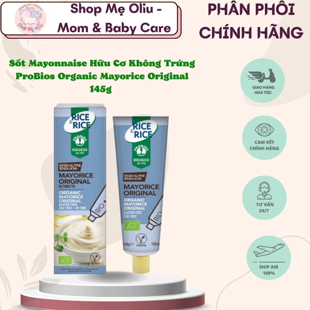 [CHÍNH HÃNG]Sốt Mayonnaise gạo Hữu Cơ Không Trứng ProBios Organic Mayorice Original 145g - Mayonnaise/ Mayorice - SẢN PHẨM ĐƯỢC YÊU THÍCH TRÊN THỊ TRƯỜNG HIỆN TAY, DÙNG RẤT TỐT LUÔN Ạ, ĐẢM BẢO DÙNG RẤT THÍCH, KHÁCH YÊU TRẢI NGHIỆM ỦNG HỘ SHOP NHÉ