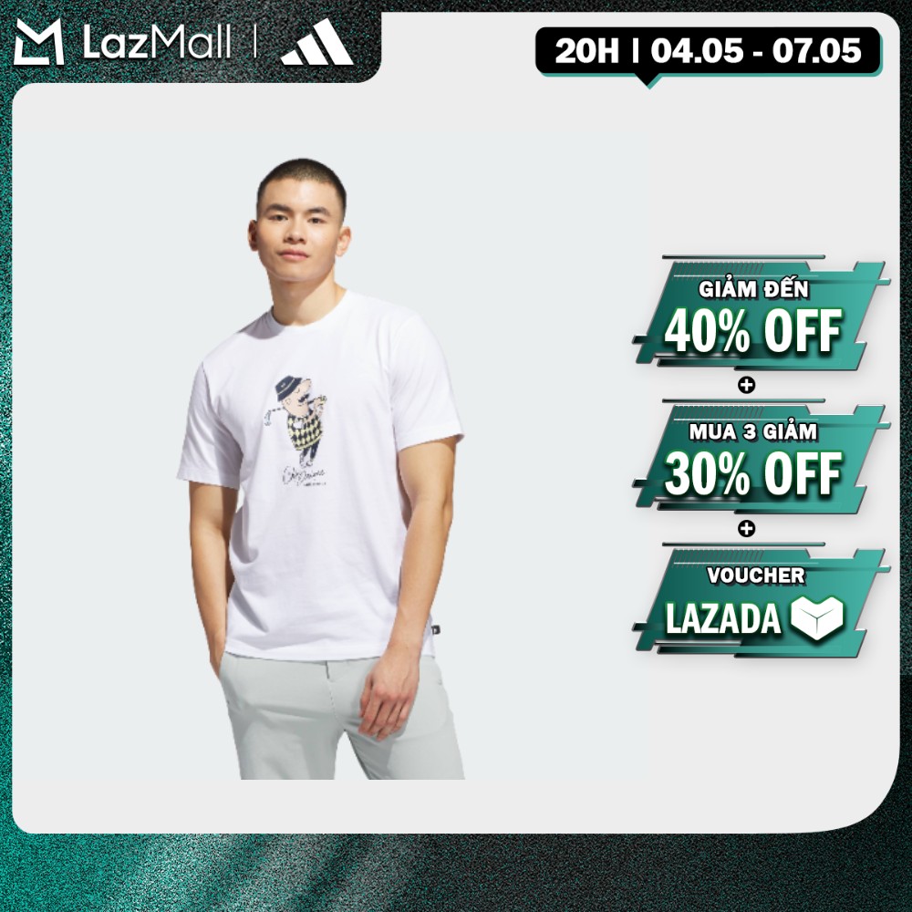 [20H 4.5-2H 5.5-MUA 3 GIẢM 30%] adidas Đánh gôn Áo Thun Classic Chip Graphic Nam trắng JJ4202
