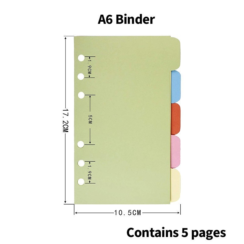 A6 Budget Wallet Budget Binder Pockets Storage Cash Envelope Bills with 6 Hole Binder Zipper Folder