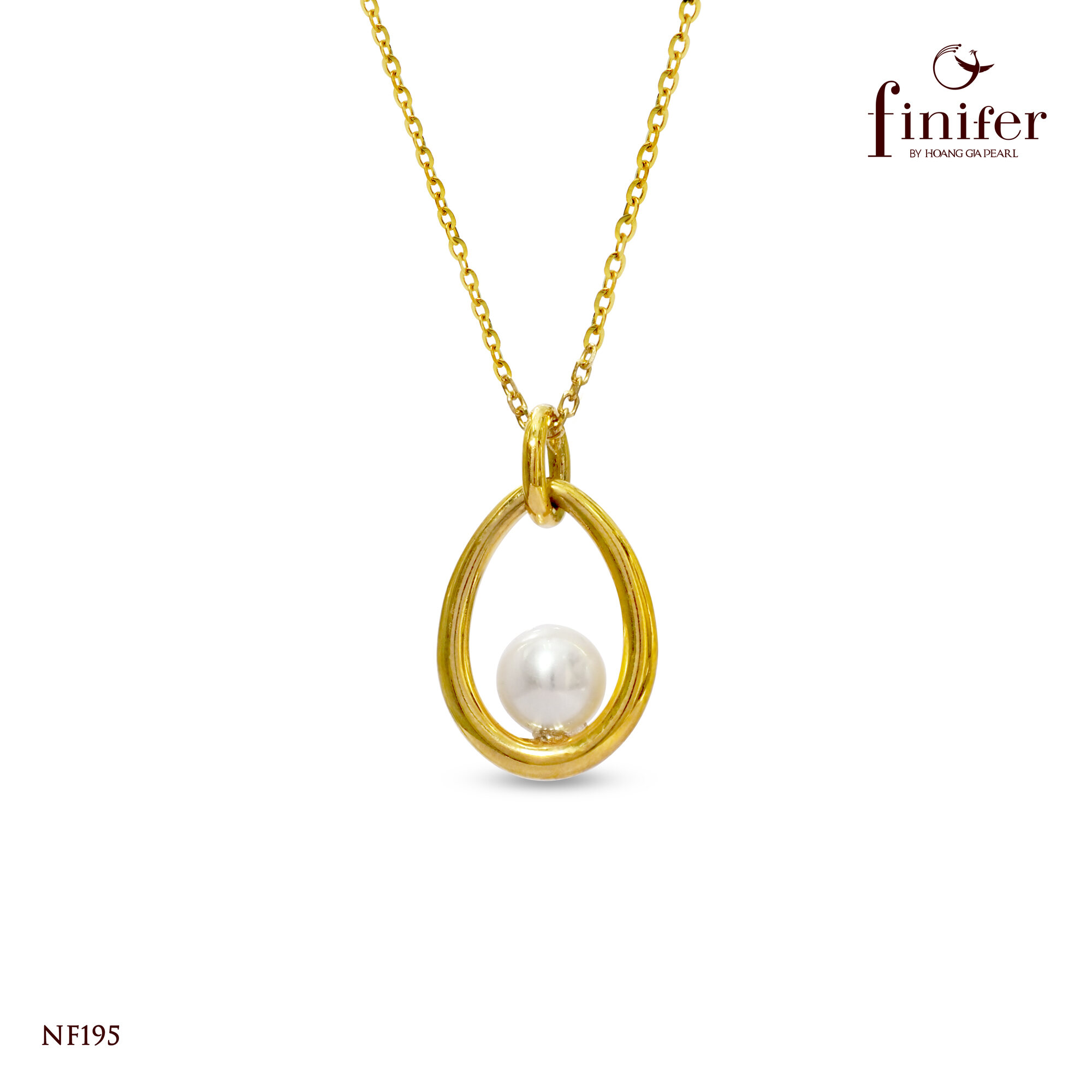 Vòng cổ ngọc trai thật, bạc quý kim với thiết kế tinh xảo, thanh lịch - NF195 - Finifer by Hoang Gia Pearl