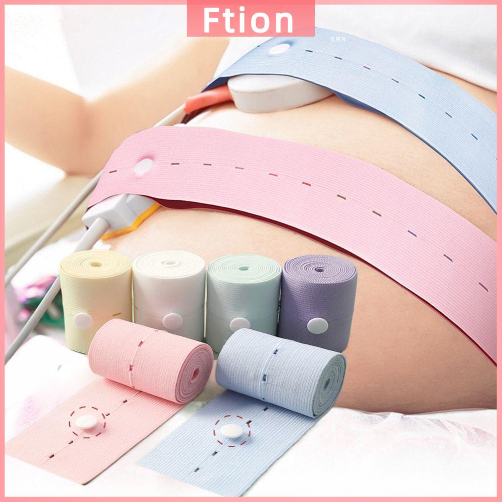 FTION Bệnh viện Đàn hồi Đai bà bầu Đai theo dõi tim thai nhi Dây đeo ngực Băng quấn thai nhi Băng không gây kích ứng