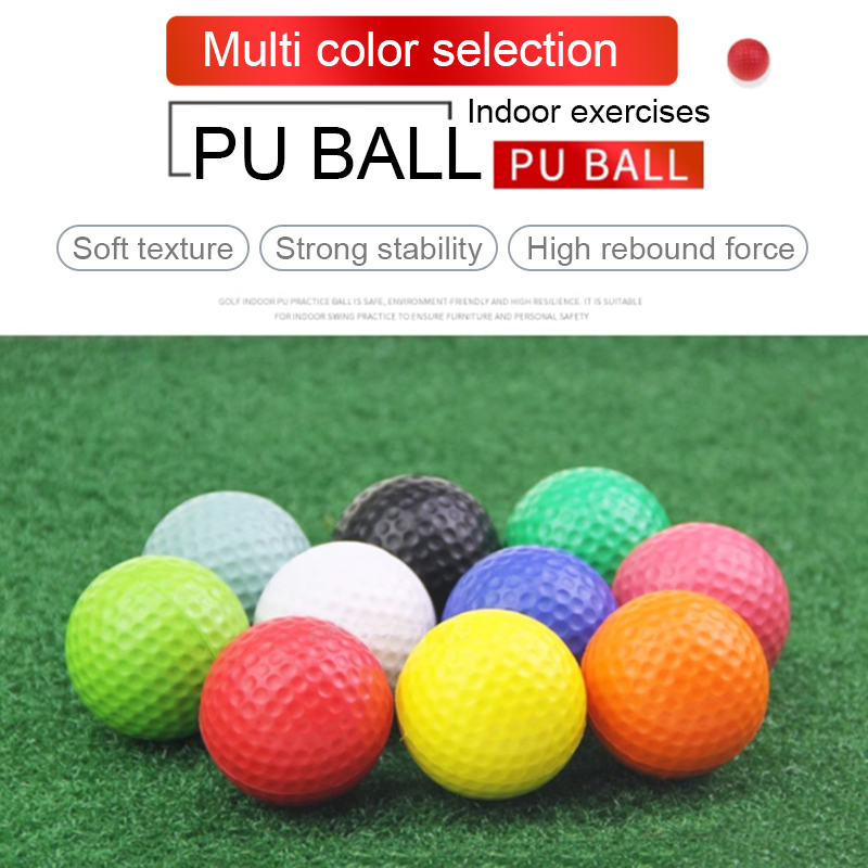 GoVentureGear 42Mm Hỗn Hợp Màu Sắc PU Bọt Rắn Bọt Biển Mềm Bóng Trong Nhà Golf Thực Hành Bóng Đồ Chơi Bóng