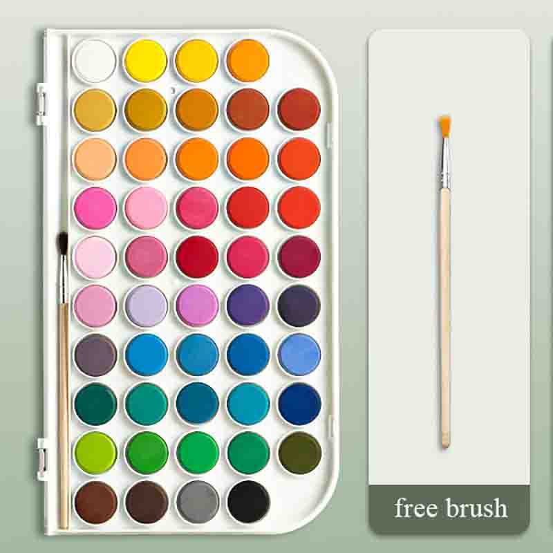【𝗦𝗚 𝗦𝗧𝗢𝗖𝗞 】Deli Solid Pigments Watercolor Paint Water Colour Paint Set Art Supplies for Painting Drawing
