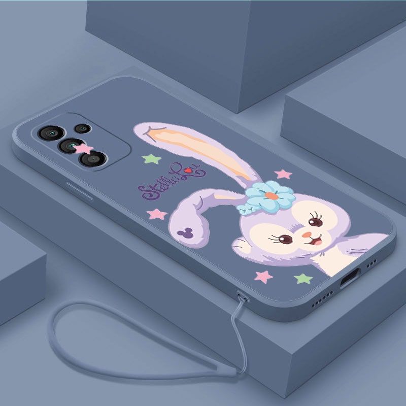 Samsung a05s A05 Galaxy M34 5g M62 M22 dễ thương stellalou vỏ vuông cạnh lưng silicon lỏng TPU Ốp mềm có dây móc Bìa