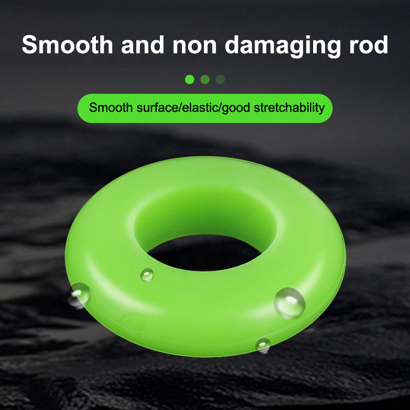【Youer】 10 cái cần câu bảo vệ cần câu chặn chống trượt cần câu đứng chặn Silicone vòng chặn Cần câu cầm tay chống trượt