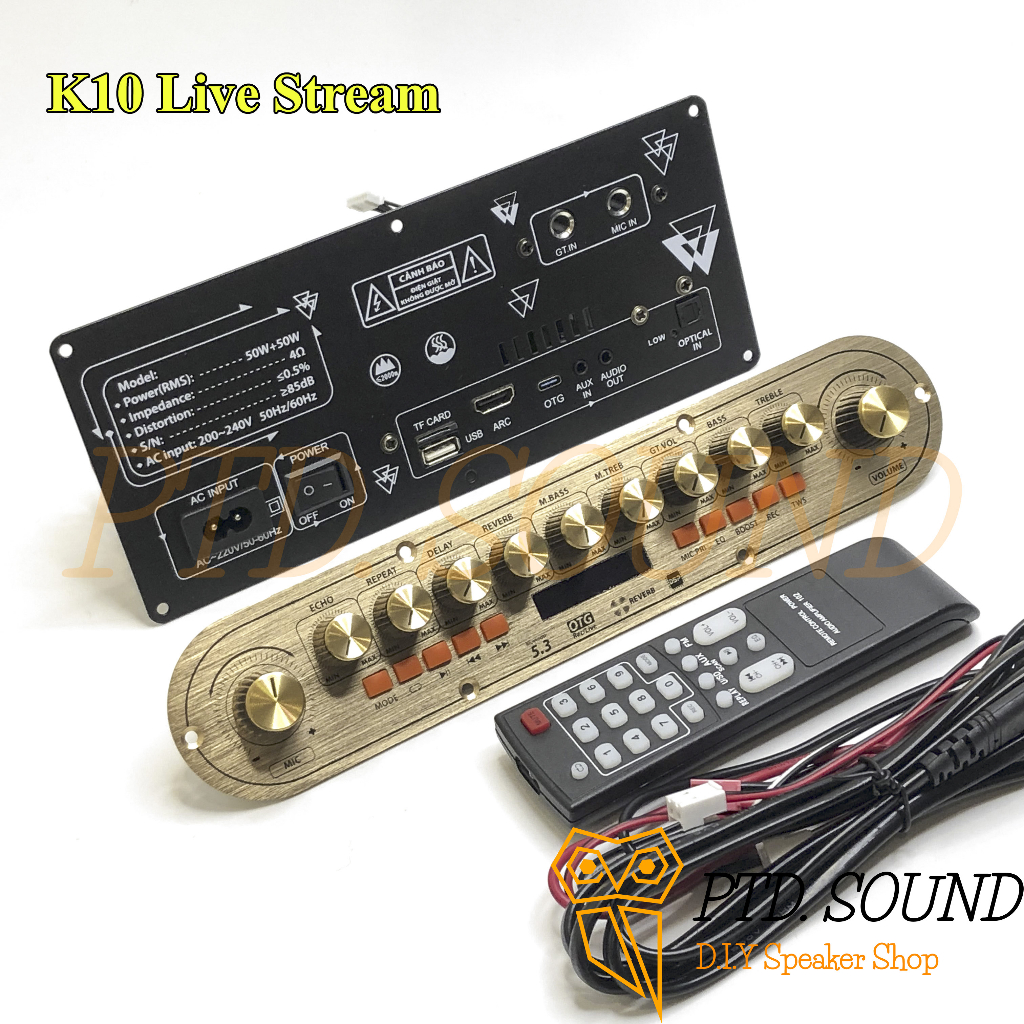 Mạch loa kéo xách tay k10 180w  Karaoke k10 Plus  Mạch k10  Mạch k10 Live Stream  mạch K18 mạch k180 từ PTD Sound