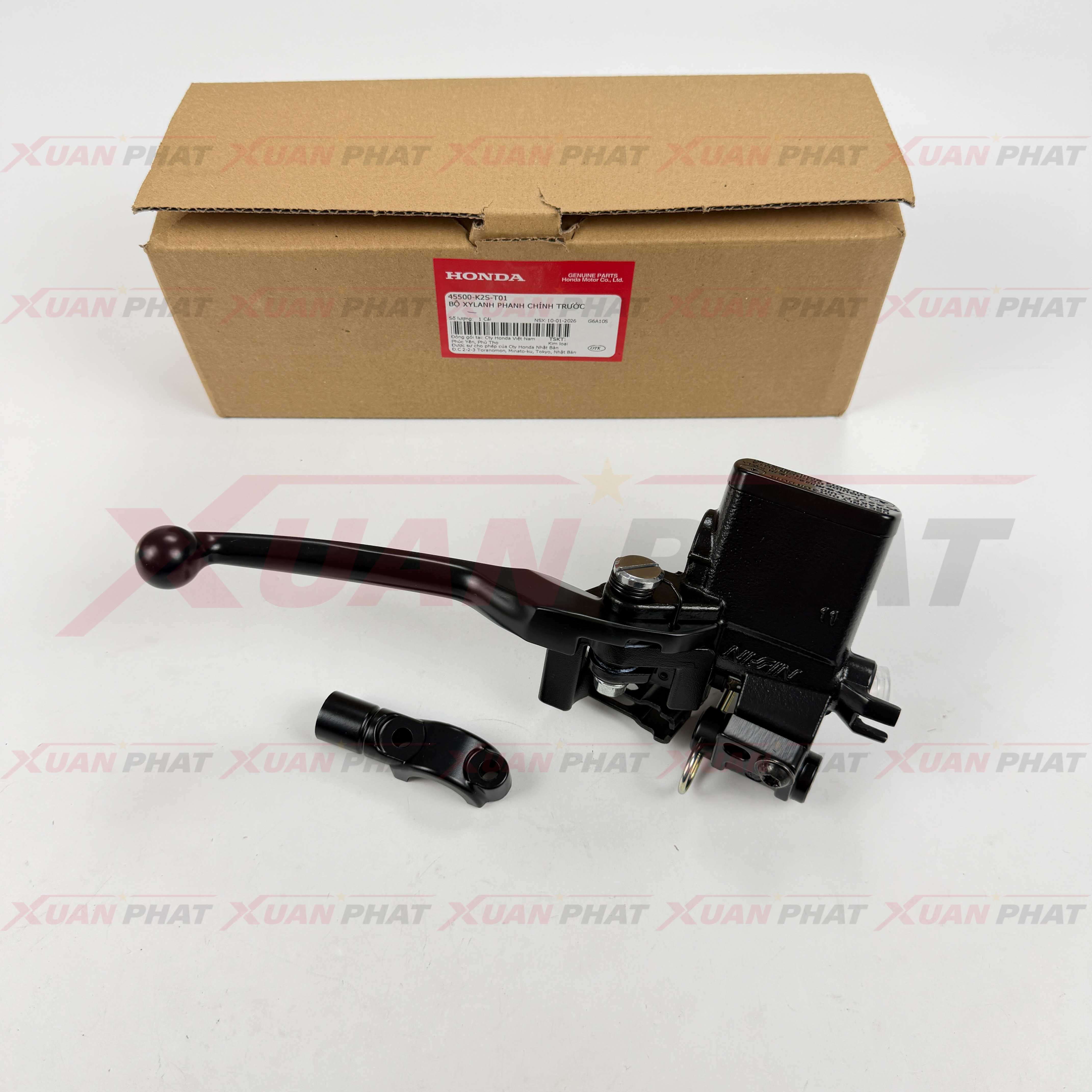 Cùm dầu thắng đĩa trước bản CBS Vario 160 chính hãng, Cụm xy lanh phanh dầu trước vario 160 K2S - 45500K2ST01