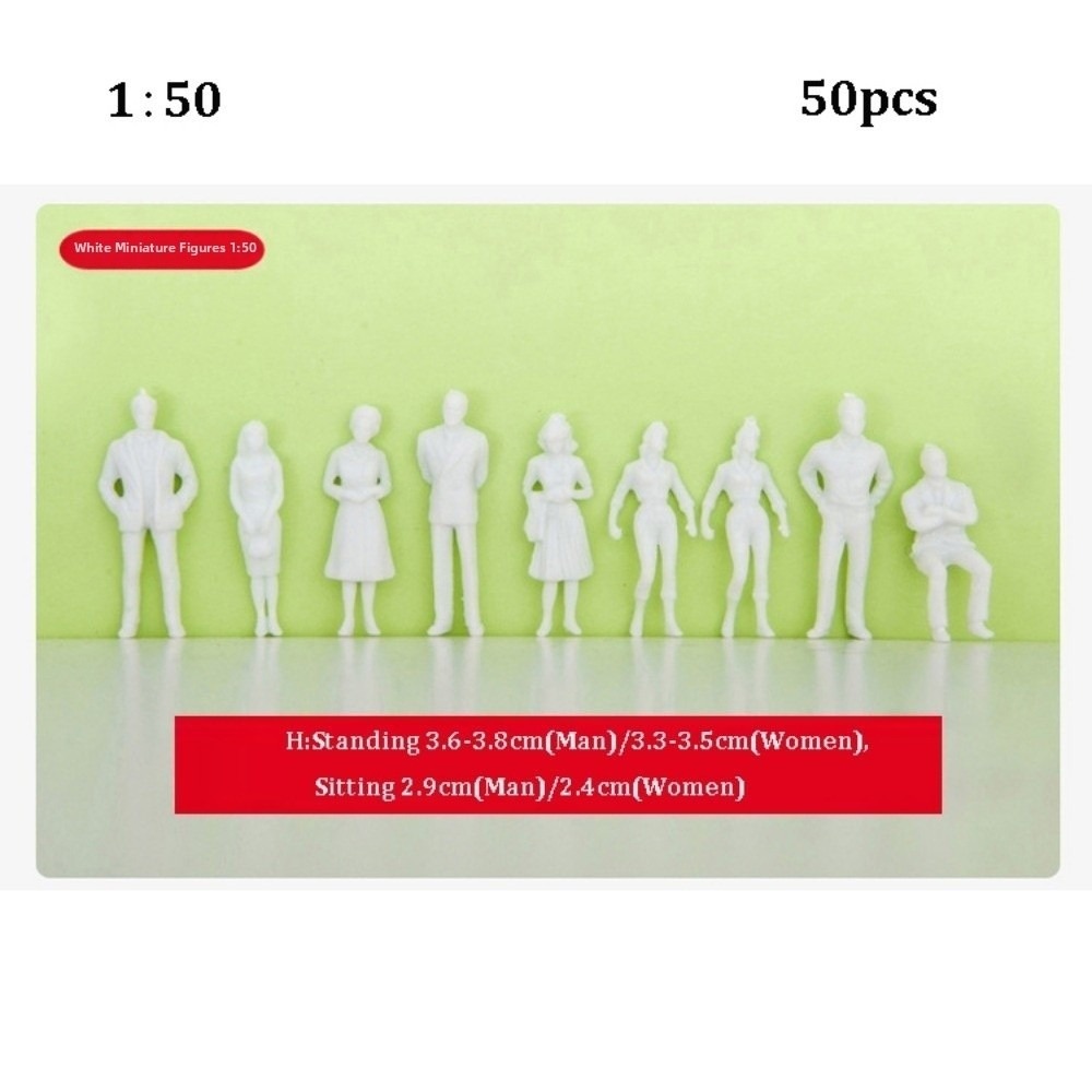 YEWANG326 100pcs Tỉ lệ 1:300/1:200/1:100/1:150/1:75/1:50/1:30/1:25 Mô hình xây dựng nhân vật Đầy màu sắc Màu sắc hỗn hợp Phong cảnh tàu chở khách  Các tư thế đa dạng - 7