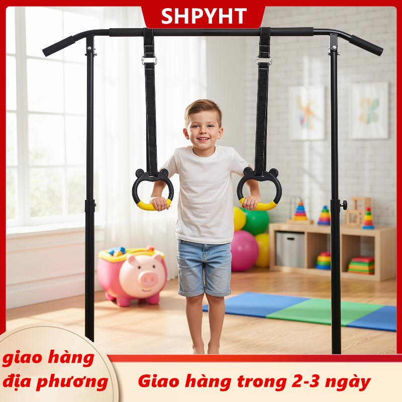 [COD] SHPYHT Giao hàng địa phương Trẻ em có thể điều chỉnh thanh ngang với 2 vòng thể dục và dây treo lý tưởng cho tập thể dục tại nhà tập thể dục chơi