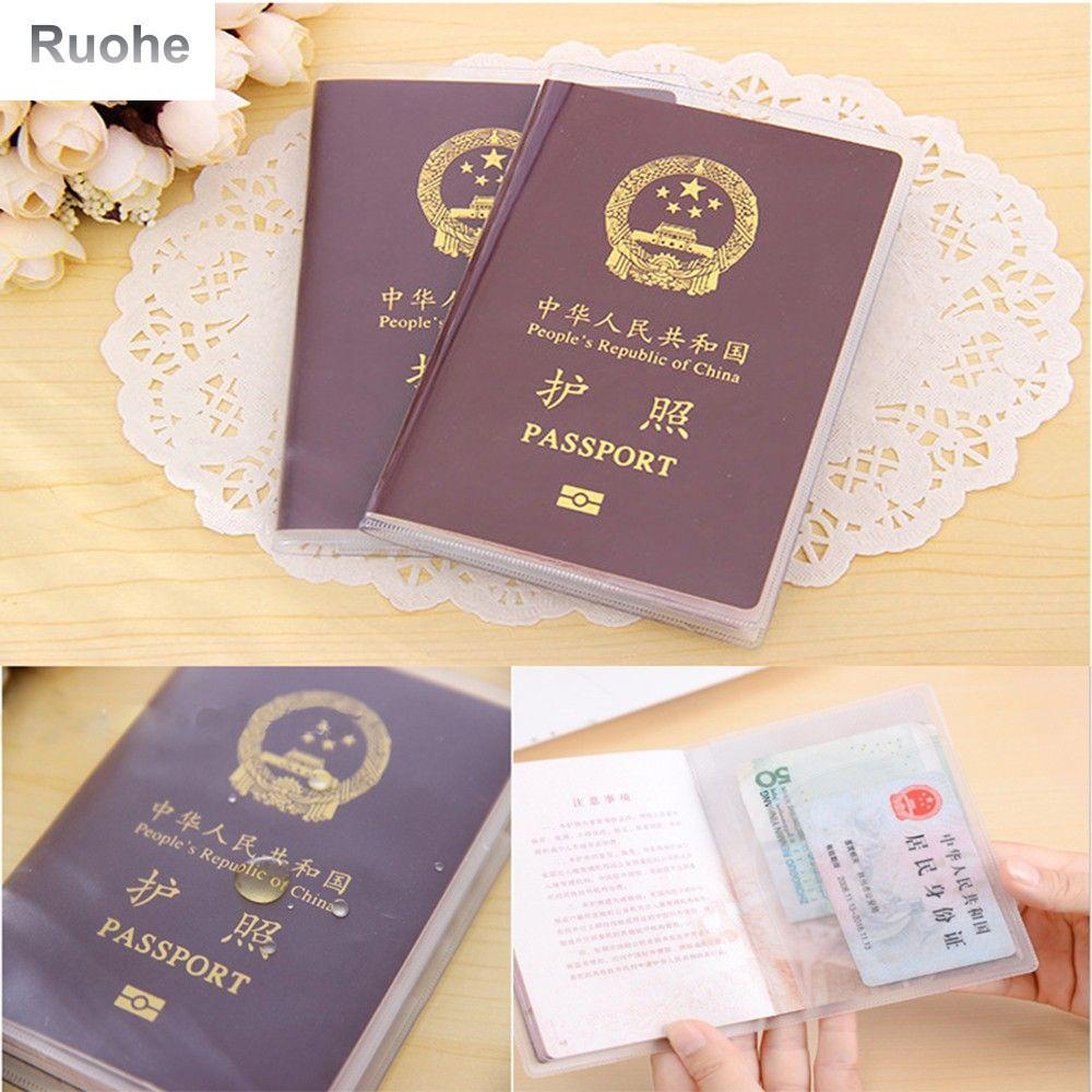 RUOHE PVC Document Organizer Sleeve Protector Clear Travel Holder
