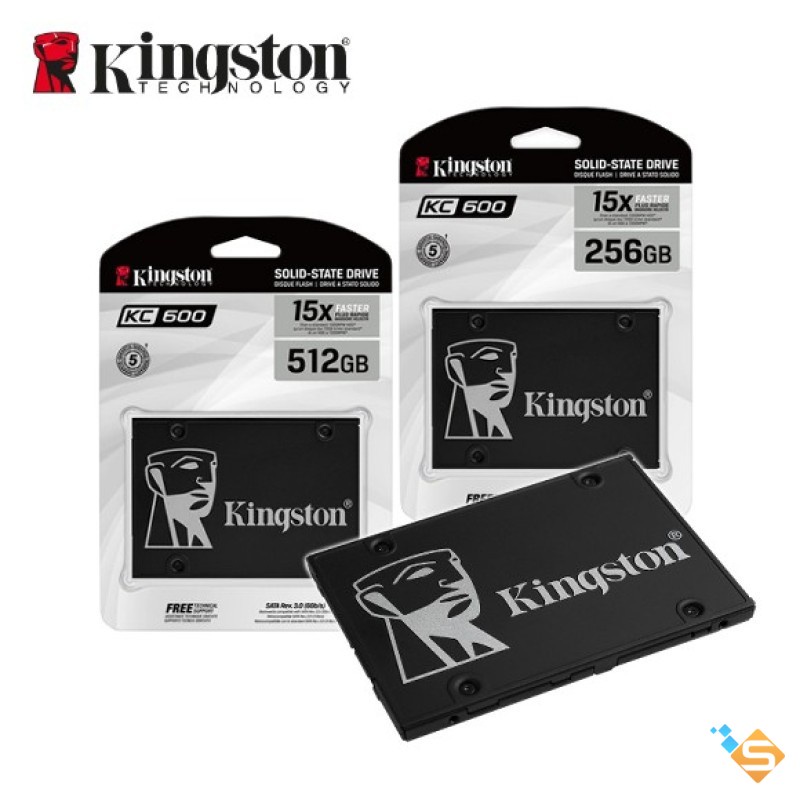Ổ cứng SSD Kingston KC600 256GB 512GB 2.5-Inch SATA III - Bảo Hành Chính Hãng 5 Năm