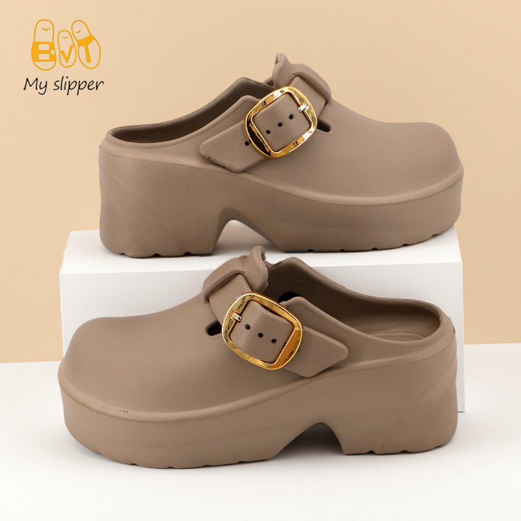 TAKIDTOO Sandal Slop Wanita Sandal Wanita Kekinian Sandal Wedges Wanita Korean Style Harga  21,999 rupiah*Gratis Ongkir