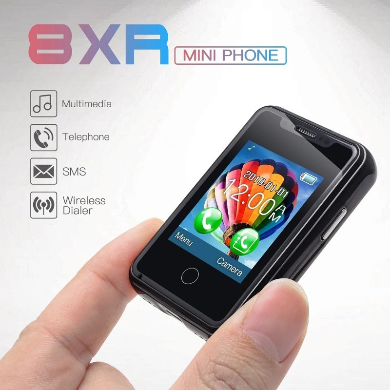 New 8Xr Mini Super Small Mobile Phone 1.77 Inch Touch Screen 2g Gsm Single Sim Card Mtk6261D 350Mah Bluetooth Mobile Phone ราคา 614 บาท*ส่งฟรี