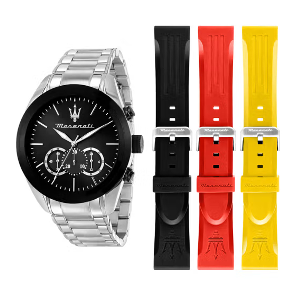 Maserati R8873612062 SetTraguardo Men's Black Watch 45mm. นาฬิกา นาฬิกาข้อมือ นาฬิกาข้อมือผู้ชาย ราคา 16,400 บาท*ส่งฟรี