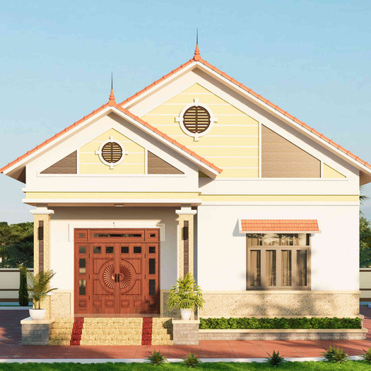 10x16m Bản Vẽ Thiết Kế nhà cấp 4 Mái Thái Sang Trọng. In Giấy A3, ảnh 3D màu, gồm Kiến Trúc, Kết Cấu, Điện, Nước
