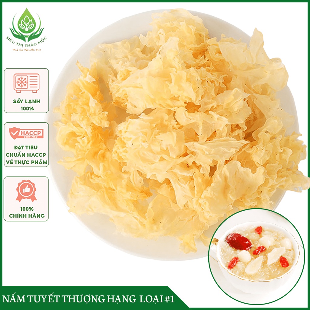 Nấm tuyết khô 100gr tự nhiên ngân nhĩ loại cao cấp sạch ngon dùng nấu chè bồi bổ cơ thể