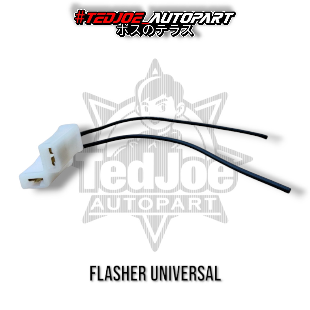 ( Per 2 Pcs ) Soket Flasher Sein Universal Semua Motor | Soket Plaser Flasher Sein 2 Pin | Soket Relay Sein Modif Bebek Matic Sport | Soket Flasher + Kabel Assy Universal Harga 21,000 rupiah*Gratis Ongkir
