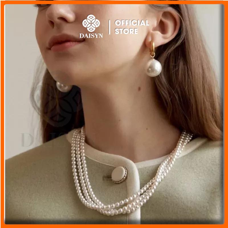 [ DAISYN ] N563 Bộ 3 dây chuyền hạt ngọc 6mm xinh xắn cho nữ