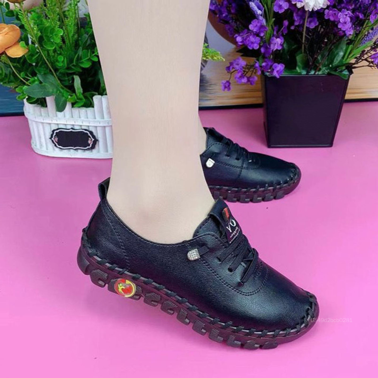 YTRY Women's Leather Sneaker Breathable and Waterproof Shoes Suitable for Walking Camping YY-MY