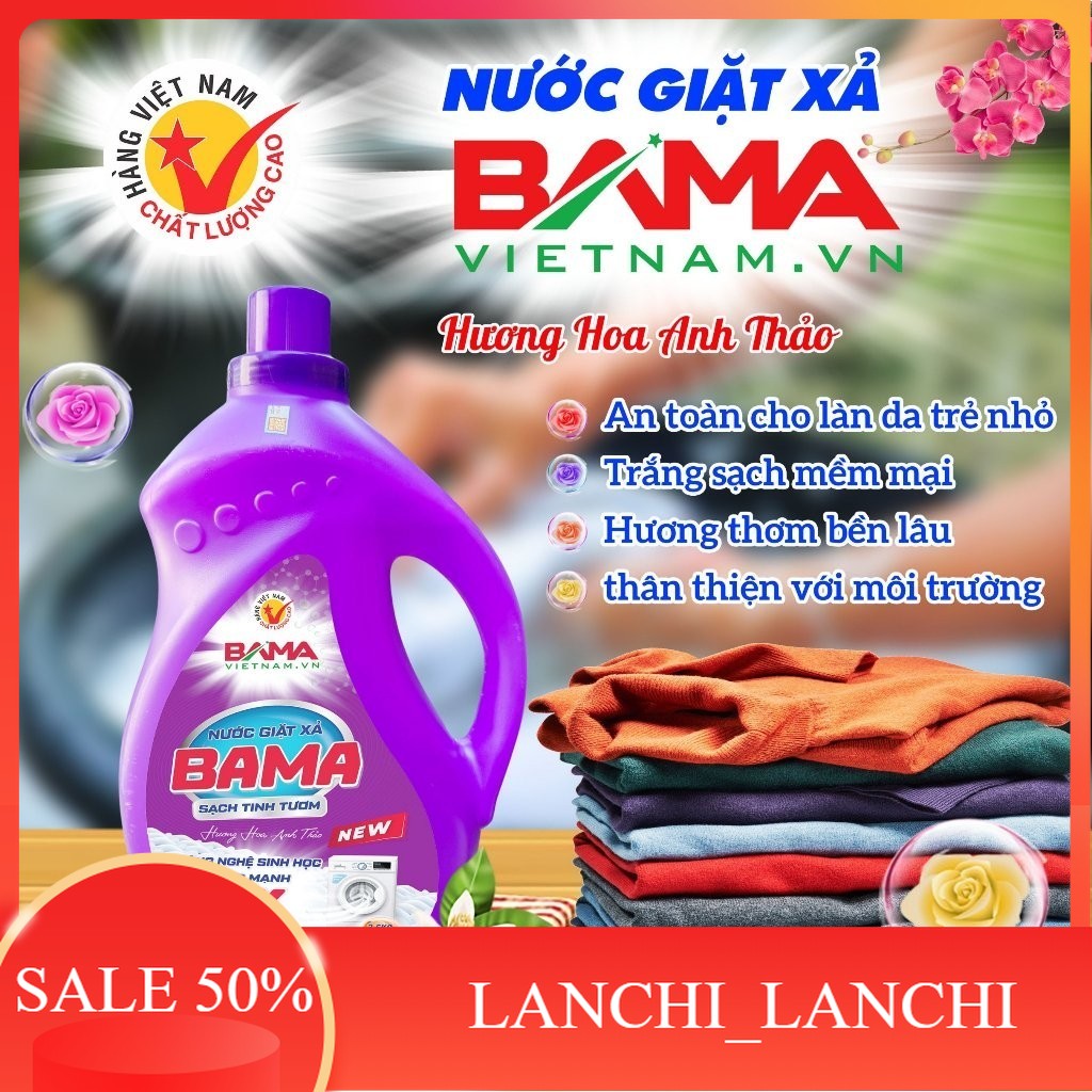 Nước Giặt Xả Sinh Học BAMA X6 36kg Lâm Đại Phúc - Nước Giặt Xả Đậm Đặc Bama - Sữa Giặt Sinh Học An T