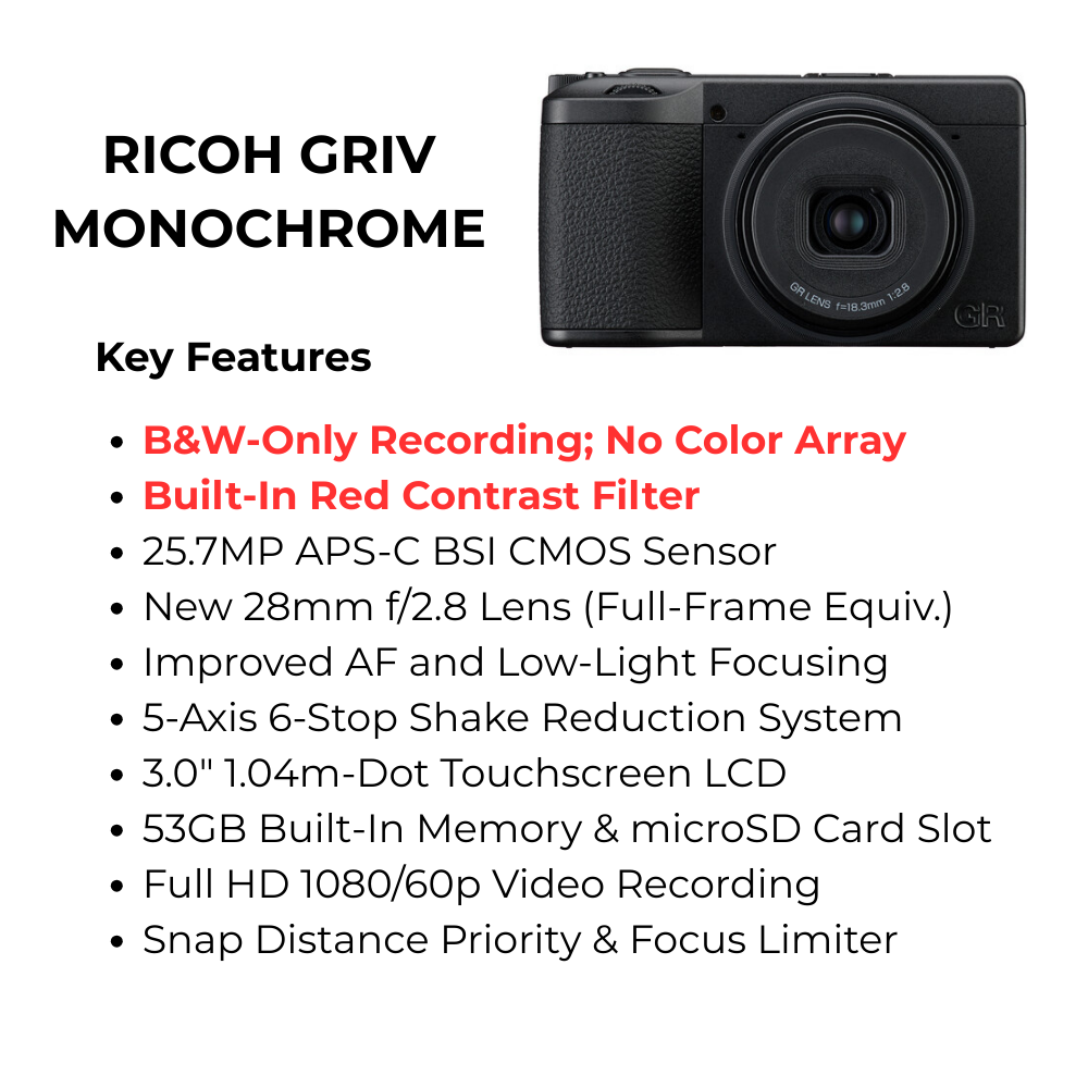 RICOH DIGITAL CAMERA GRIV GR IV / HDF / MONOCHROME  PREMIUM