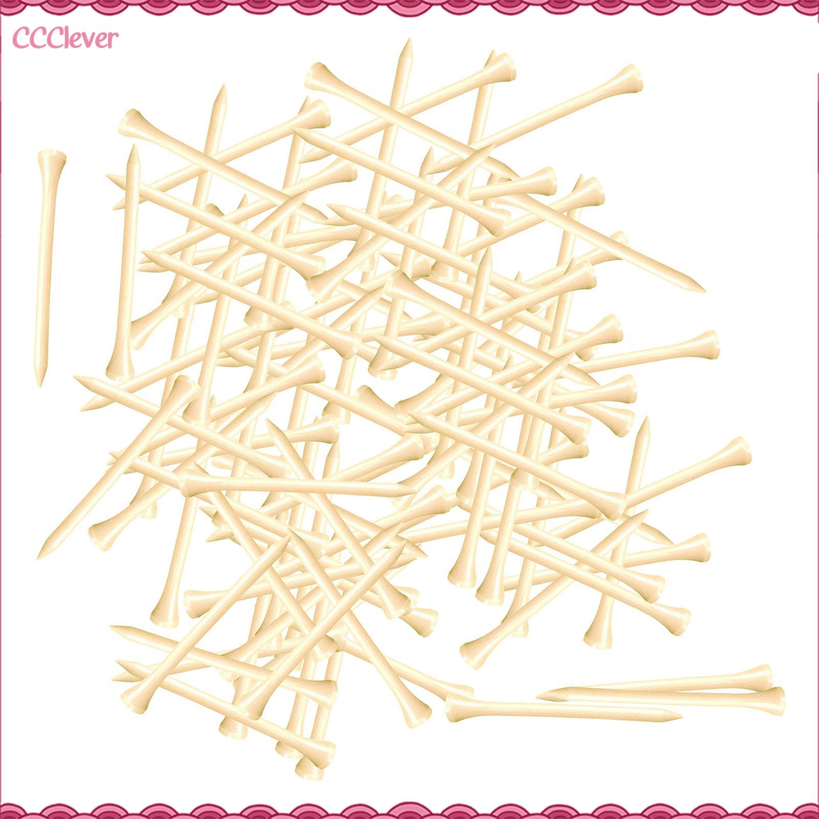 CCClever 100 Miếng dụng cụ chơi gôn bằng gỗ Số Lượng Lớn vật đặt giữ bóng bóng gôn Cho Máy Nghe Nhạc Sân Sau Phạm Vi Lái Xe Phụ Nữ Người Đàn Ông Người Mới Bắt Đầu Phụ kiện chơi gôn