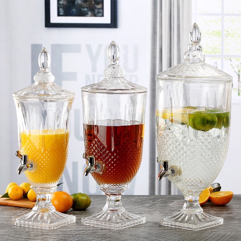 Bình thuỷ tinh đựng nước 2 lít , 3 lít ,5 lít bình thuỷ tinh đựng cooktail 3 lít Huydecor