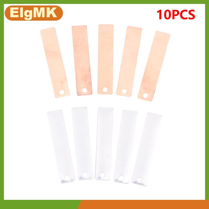 ElgMK 10 pcs Đồng tấm kẽm điện cực Dải anode cho mạ điện tấm tự làm trái cây Vật liệu hàng tiêu dùng dải