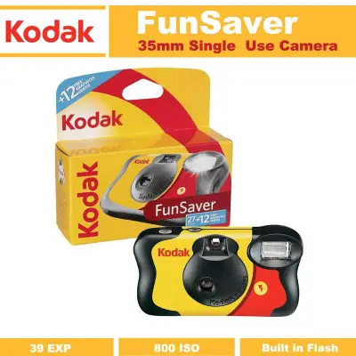 Kodak FunSaver 35mm Disposable Single Use Film Camera with Flash - 39 Exposures