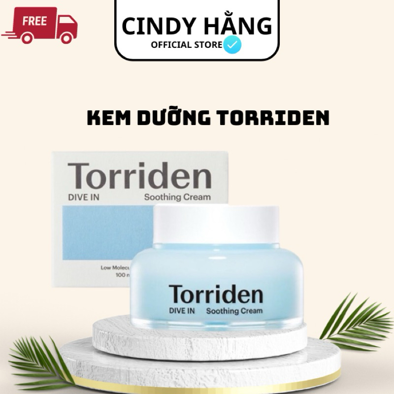Kem Dưỡng Torriden Dive-in Soothing Cream, kem Cấp Ẩm, Phục Hồi làn Da 100ml