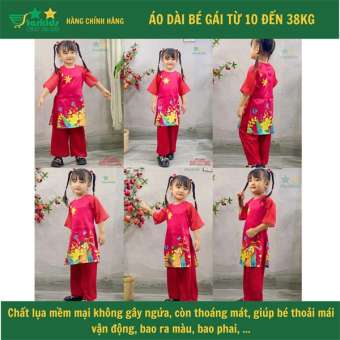 Áo dài hoa bướm xuân Starkids từ 10 đến 35kg