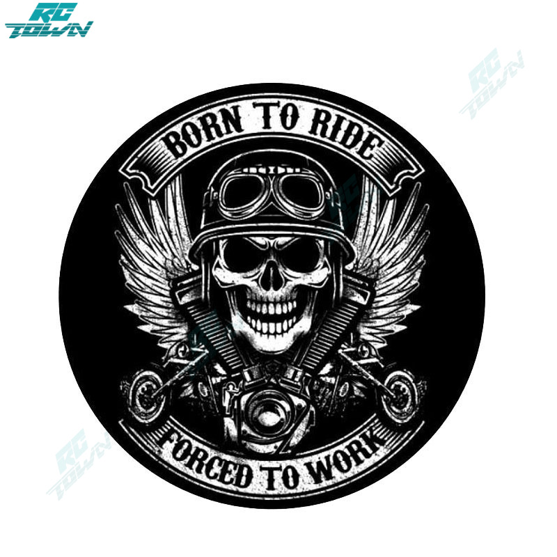 2024New!Car Sticker Skull Pattern Reflective Ghost Rider Personality Motorcycle Sticker ราคา 28 บาท*ส่งฟรี