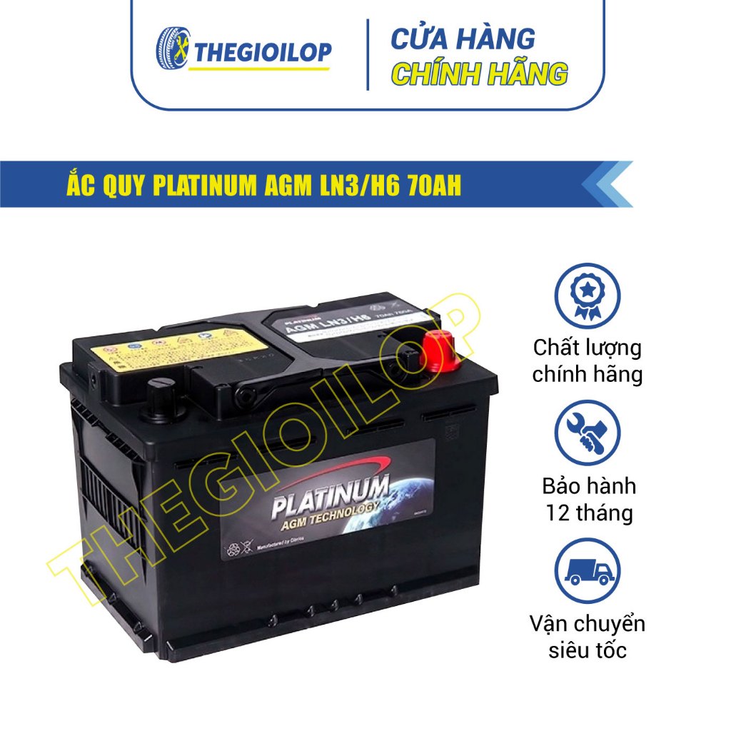 Ắc quy Platinum AGM LN3 / H6 - Bảo hành 12 tháng - Thegioilop Giá 6,027,000 Đồng*Miễn phí vận chuyển