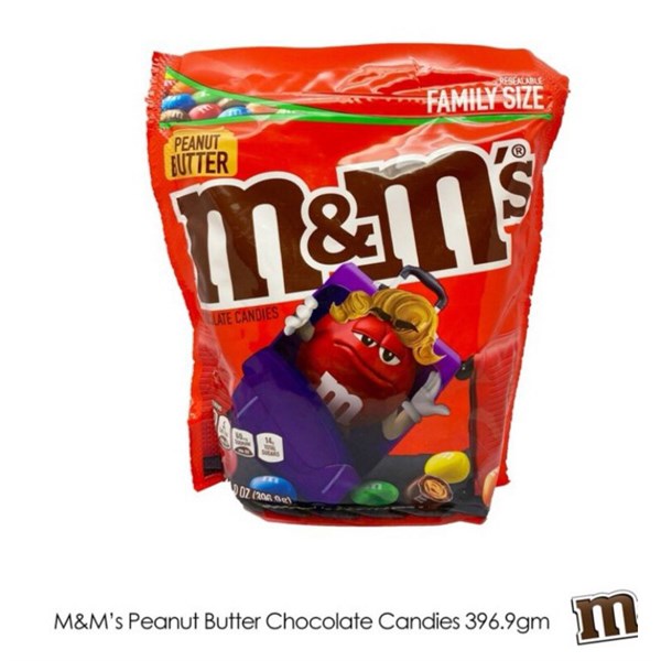 Kẹo chocolate M&M peanut butter 396.9g Túi