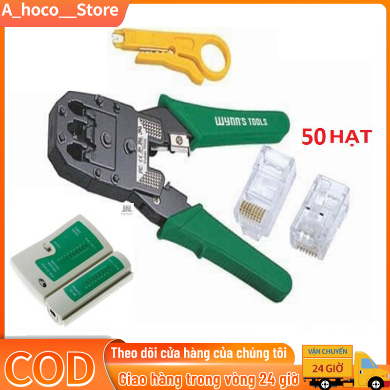 Kìm bấm mạng-hộp test mạng- 50 đầu bấm mạng