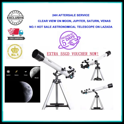 (5 Days Delivery+Installation Video) F70060 Professional Utral HD Refractor Astronomical Telescope Zooming Outdoor Space Monocular Telescope Astronomical Space Observation For Moon Jupiter Venas Saturn Beginners Kids Gift See Star